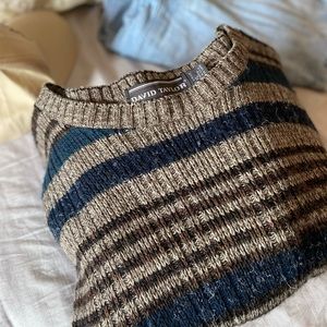 Vintage David Taylor Oversized Printed Knit Sweater